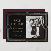 Art Deco Elegant Black Gold 20s Classic  (正面/裏面)