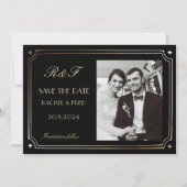 Art Deco Elegant Black Gold 20s Classic  (正面)