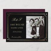 Art Deco Elegant Black Gold 20s Classic (正面/裏面)