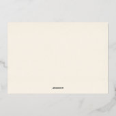 Art Deco Elegant Black Gold 20s Classic  箔シーズンカード (裏面)