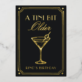 Art Deco Elegant Black Gold 20s Classic Wedding 箔招待状