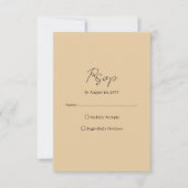 Art Deco Elegant Gold Frame 出欠カード (正面)