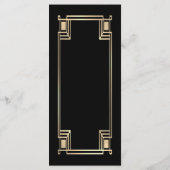 Art Deco Elegant Gold Frame Wedding メニュー (裏面)