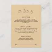 Art Deco Elegant Gold Frame Wedding Details エンクロージャーカード (正面)