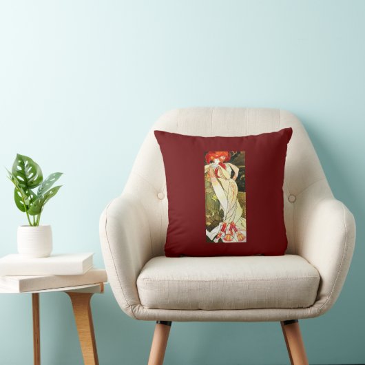 Art Deco Elegant Lady Throw Pillow クッション (椅子)