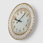 Art Deco Elegant Round ラージ壁時計 (傾斜)