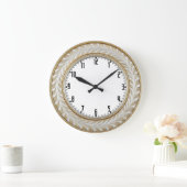 Art Deco Elegant Wall ラージ壁時計 (ホーム)