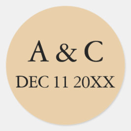 Art Deco Elegant Wedding ラウンドシール