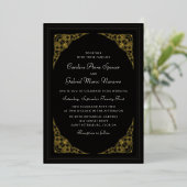 Art Deco Elegant Wedding Foil Invitation 箔招待状 (立ち正面)
