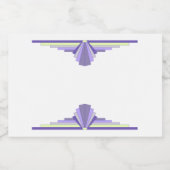 Art deco element in purple & lemon フードラベル (シングルラベル)