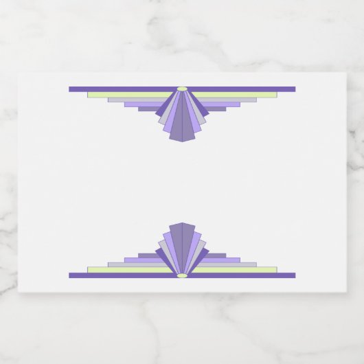 Art deco element in purple & lemon フードラベル (シングルラベル)