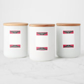 Art deco element in red & black food label フードラベル (ボトル)