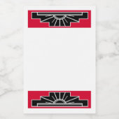 Art deco element in red & black food label フードラベル (シングルラベル)