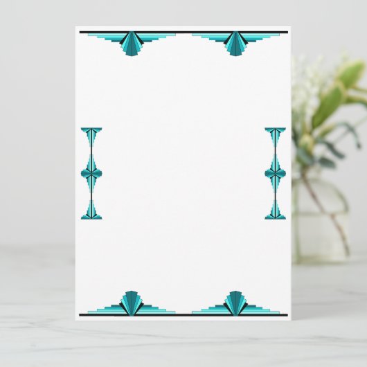 Art deco elements in teal green メニュー (スタンド正面)