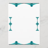 Art deco elements in teal green メニュー (裏面)