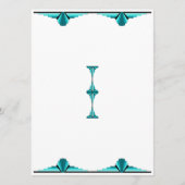 Art deco elements in teal green menu メニュー (正面)