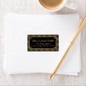 Art Deco Embroidered-Style Return Address Label ラベル (インサイチュ)