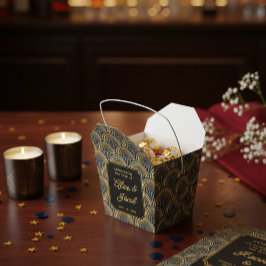 Art Deco Embroidered-Style Wedding Favor Box フェイバーボックス