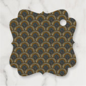 Art Deco Embroidered-Style Wedding Thank You  フェイバータグ (裏面)