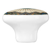 Art Deco Eye Anatomical Green Blue Gold セラミックノブ (側面)