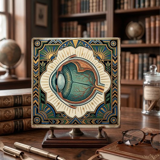 Art Deco Eye Anatomical Ophtalmology タイル