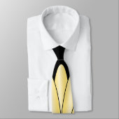 Art Deco Fan Design Yellow Neck Tie ネクタイ (タイ)