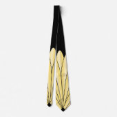 Art Deco Fan Design Yellow Neck Tie ネクタイ (裏面)