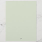 Art Deco Fan Frame on Green Stationery Paper レターヘッド (裏面)