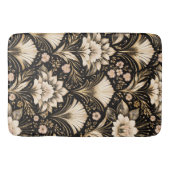 Art Deco Fan Style Floral Pattern バスマット (正面)