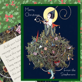 Art Deco Fashion Christmas Tree Retro シーズンカード