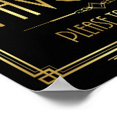 Art Deco FAVORS - PLEASE TAKE ONE Sign Print ポスター (角)
