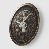 Art Deco Flapper Chic ラージ壁時計 (傾斜)