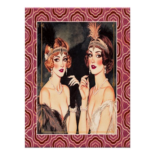 Art Deco Flappers at the Party. ポスター (正面)