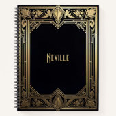 Art Deco Floral Frame ノートブック (正面)