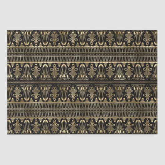 Art Deco Floral Geometric Pattern Design 薄葉紙 (正面)