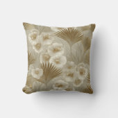 Art Deco Floral Pattern 2 Throw Pillow クッション (正面)