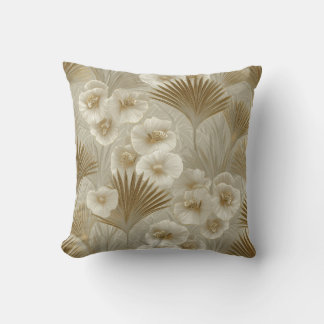 Art Deco Floral Pattern 2 Throw Pillow クッション