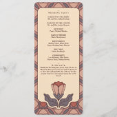 Art Deco Floral Stained Glass Wedding Program プログラム (裏面)