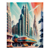 Art Deco Futuristic Urban Poster. ポスター (正面)