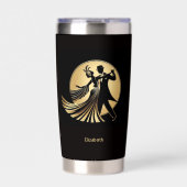 Art Deco Gatsby Roaring 20s Prohibition Gift Name 保温保冷タンブラー (正面)