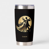 Art Deco Gatsby Roaring 20s Prohibition Gift Name 保温保冷タンブラー (背面)