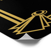 Art Deco Gatsby style Bubbles Please Take Some ポスター (角)