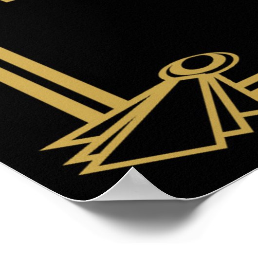 Art Deco Gatsby style Bubbles Please Take Some ポスター (角)