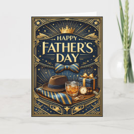 Art Deco Gentleman Luxury Fathers Day シーズンカード