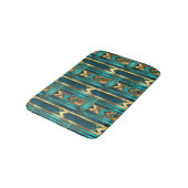 Art Deco Geometric Arrows, Gold and Turquoise バスマット (アングル)
