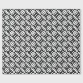 Art Deco Geometric Black and White ラッピングペーパー (フラット)