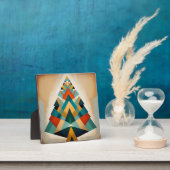 Art Deco Geometric Christmas Triangle Branches フォトプラーク (インサイチュ)