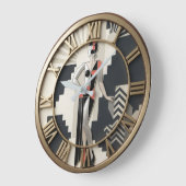 Art Deco Geometric Figure ラージ壁時計 (傾斜)