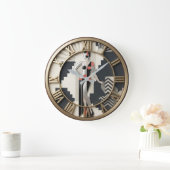 Art Deco Geometric Figure ラージ壁時計 (ホーム)