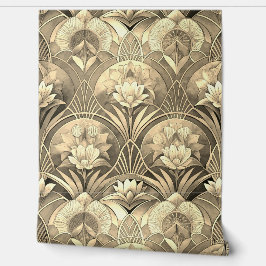 Art Deco Geometric Gold Floral 壁紙